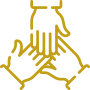 icon depicting 3 hands together